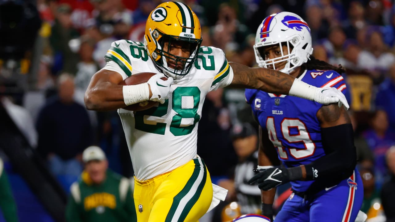 Green Bay Packers running back A.J. Dillon's patience pays dividends