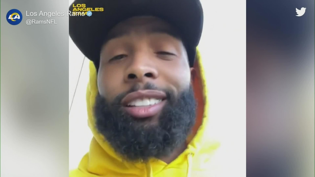 Los Angeles Rams wide receiver Odell Beckham Jr. lands in Los Angeles as a  Ram