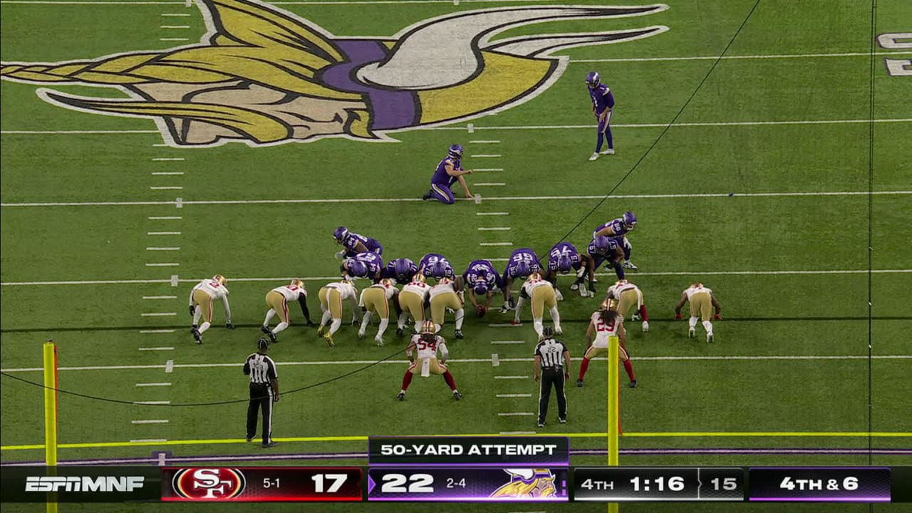 Minnesota Vikings kicker Greg Joseph misses chance to ice Vikings' win