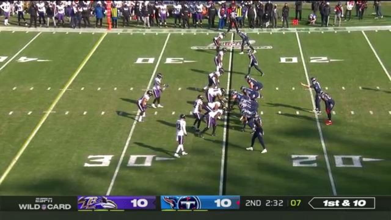 Tennessee Titans QB Ryan Tannehill catches own pass, gets dropped for