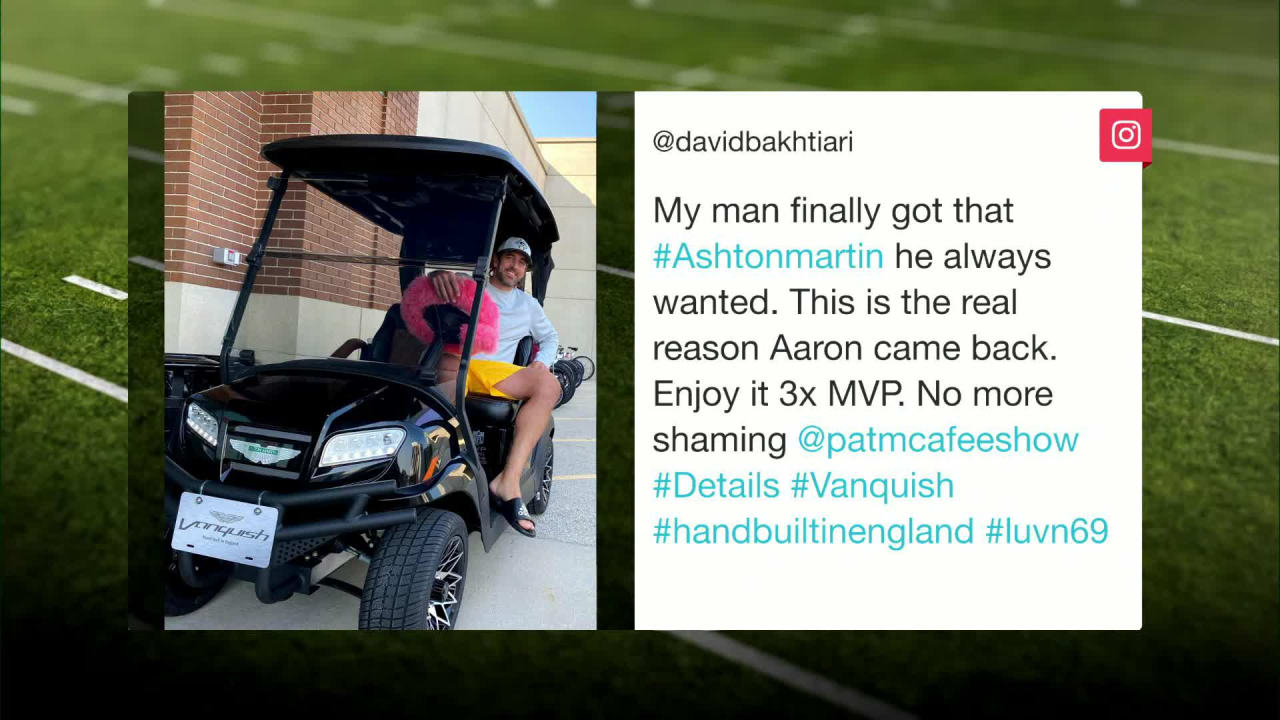 David Bakhtiari gifts Green Bay Packers QB Aaron Rodgers a new ride at  training camp