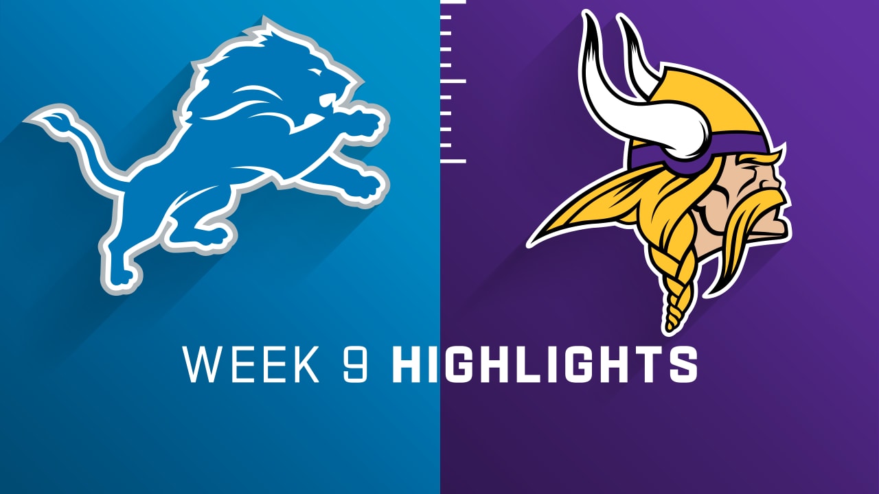 Detroit Lions vs. Minnesota Vikings highlights Week 9
