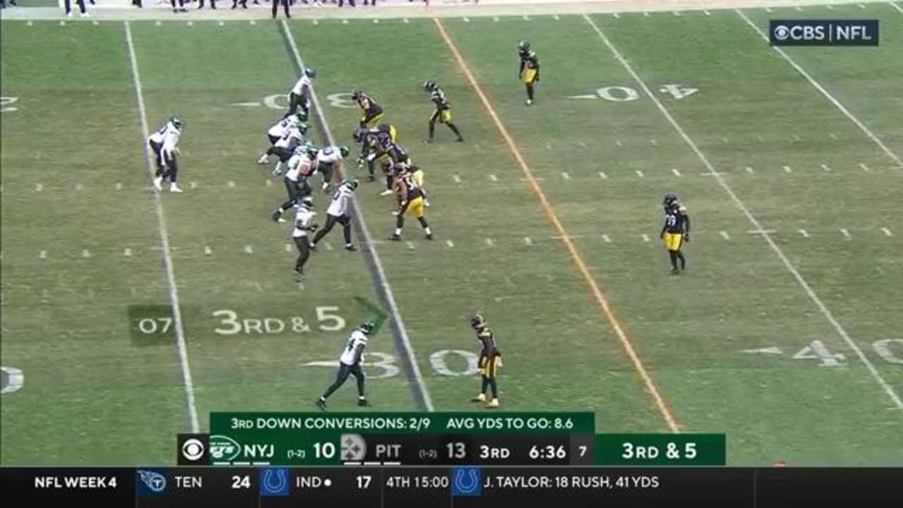 New York Jets quarterback Zach Wilson zips 18-yard laser over middle to ...