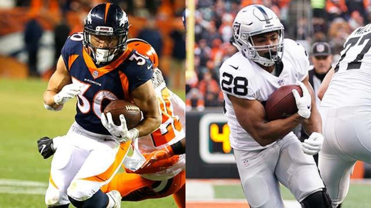 Running back projections for Denver BroncosOakland Raiders in Week 16