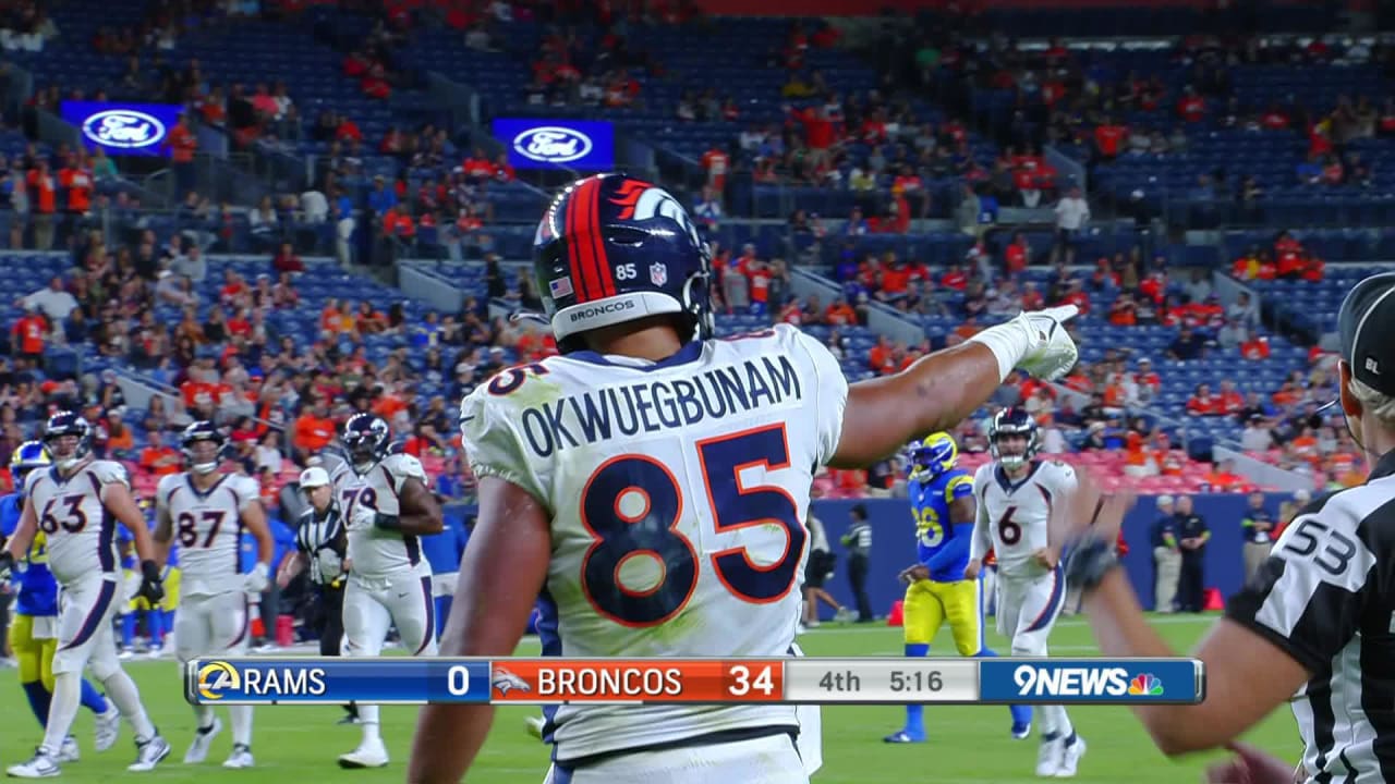 Can't-Miss Play: Tight end Albert Okwuegbunam's one-handed catch puts  Denver Broncos crowd in awe
