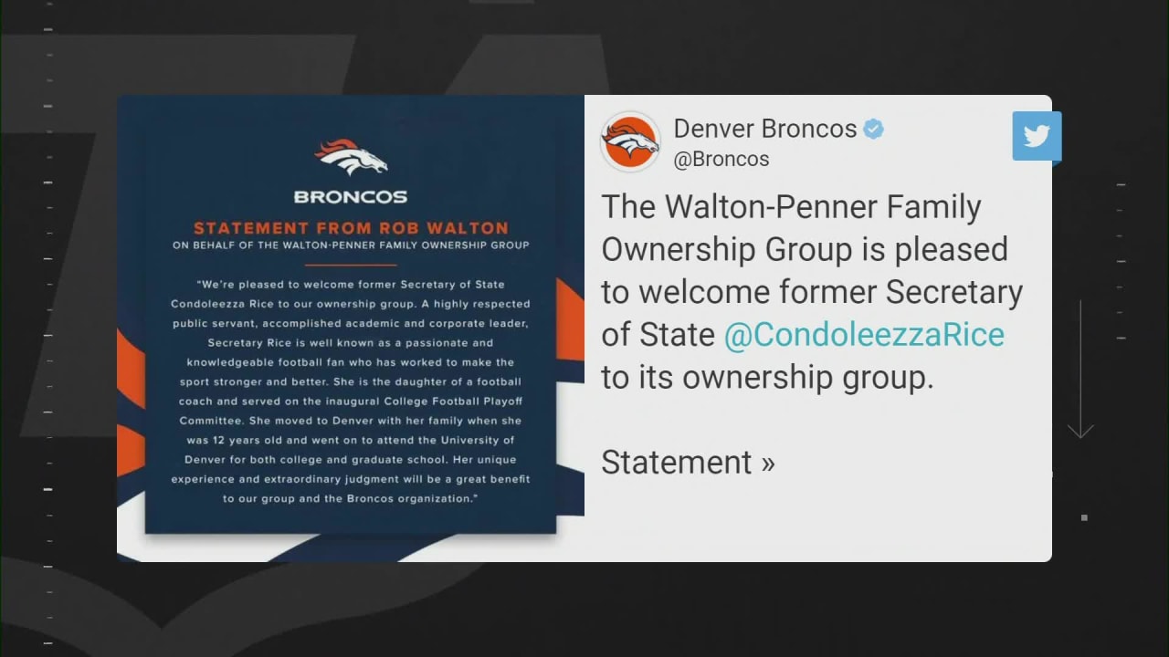 Walton-Penner family adds former Secretary of State Condoleezza
