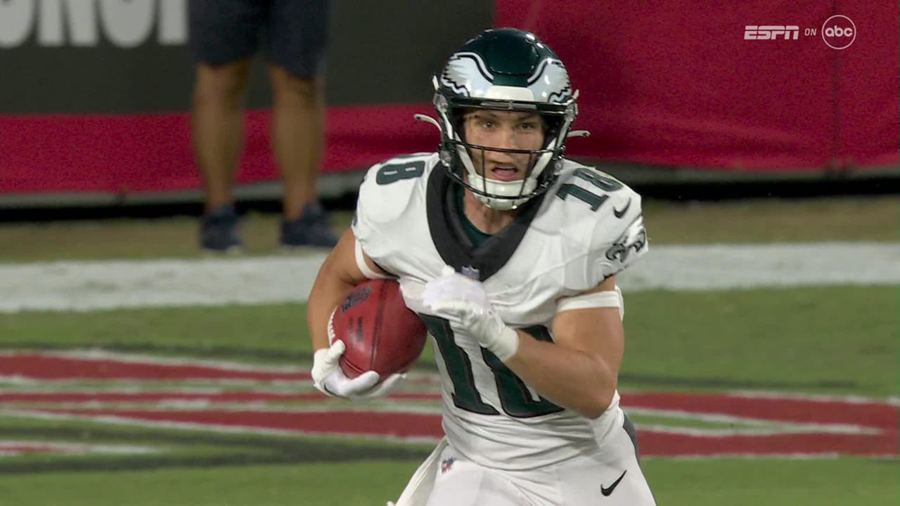 Britain Covey of the Philadelphia Eagles runs with the ball against