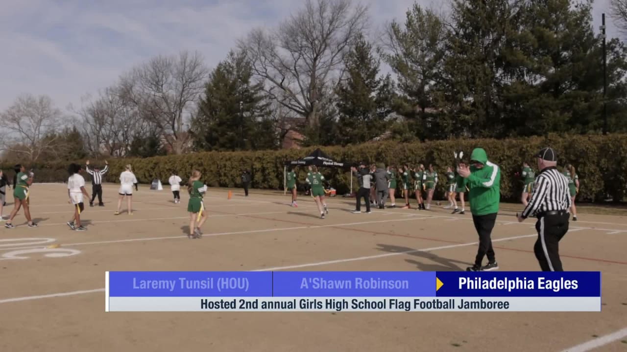 Girls' flag football showcased at Panthers game