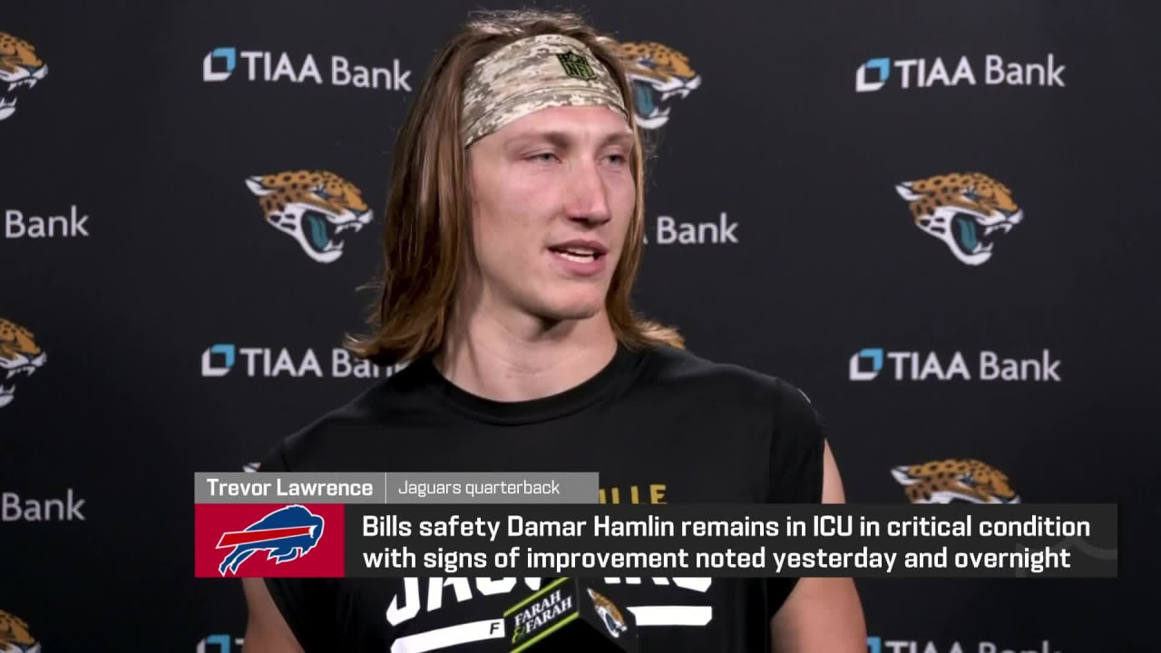 Jacksonville Jaguars quarterback Trevor Lawrence: Buffalo Bills safety  Damar Hamlin's situation 'scary for everybody' in football