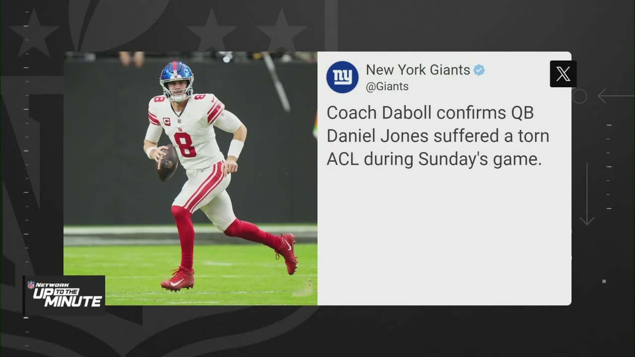 Giants' QB Daniel Jones has torn ACL, will miss remainder of