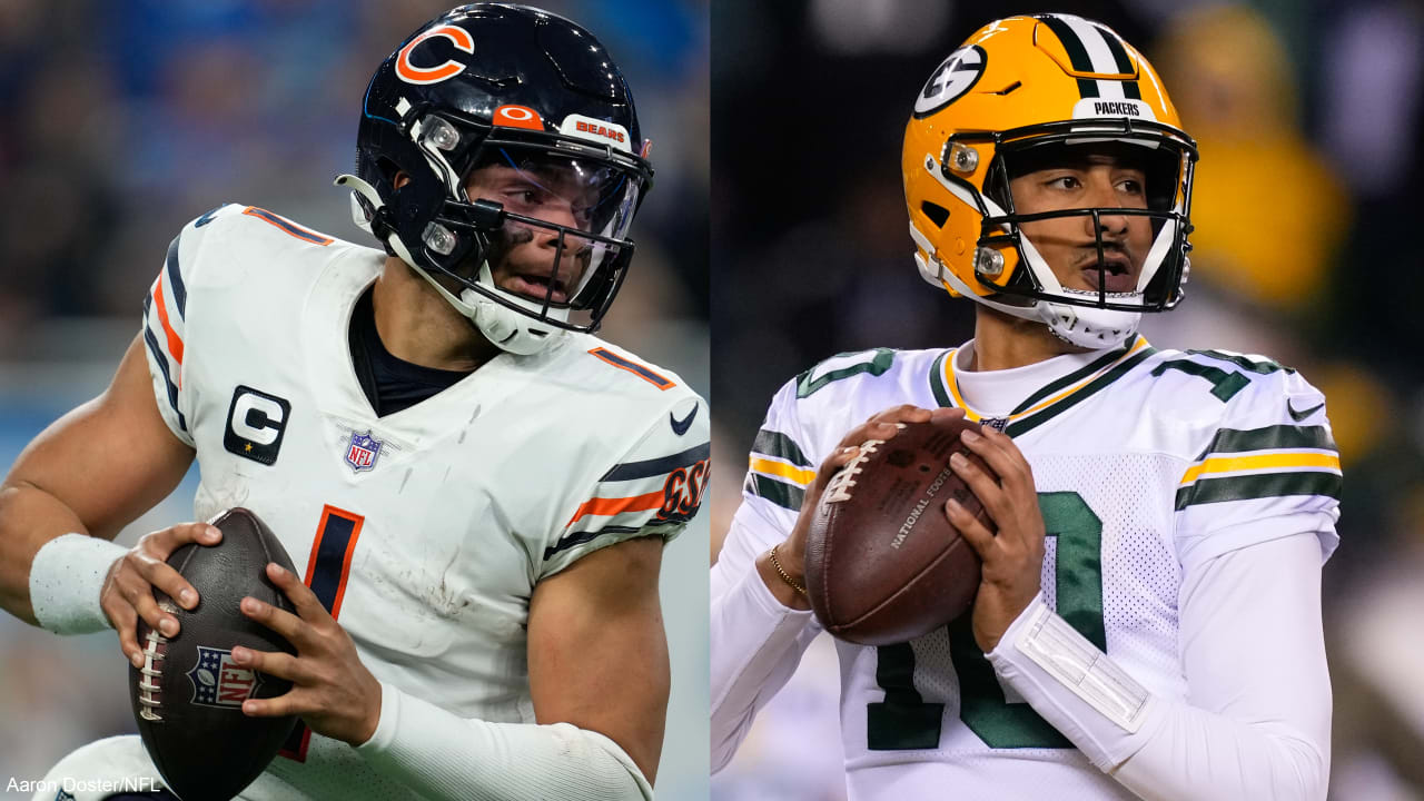 Green Bay Packers' Jordan Love, Chicago Bears' Justin Fields are