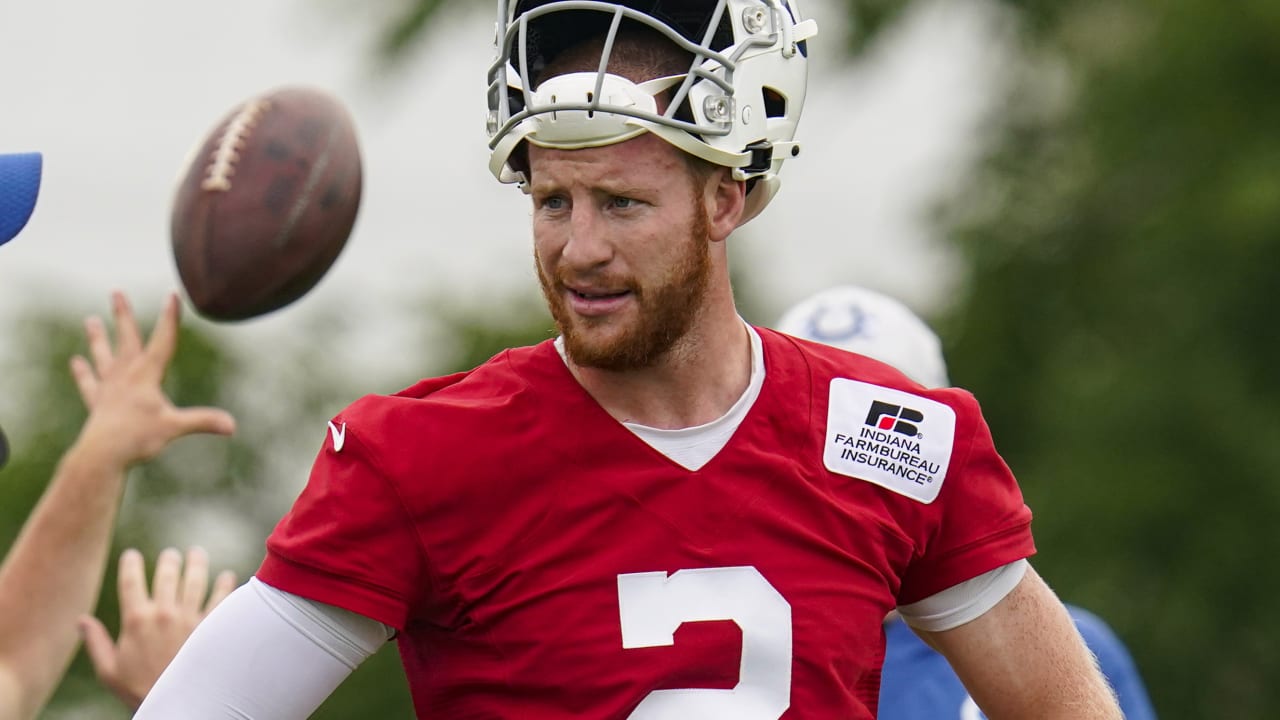 Carson Wentz works out in gear from his three teams, while waiting for his  fourth - NBC Sports