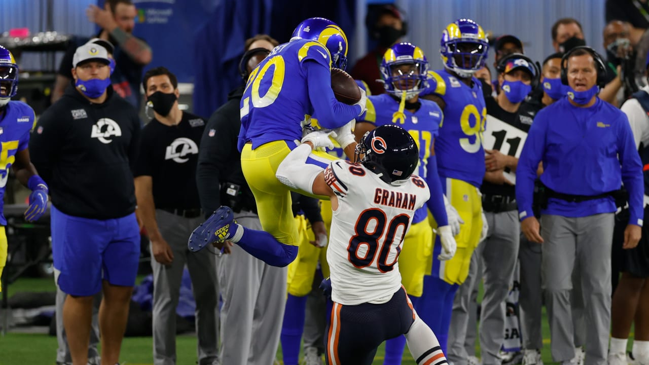 Los Angeles Rams cornerback Jalen Ramsey leaps for clutch, tightroping ...