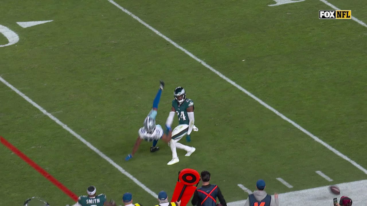 Philadelphia Eagles cornerback James Bradberry breaks up Dallas Cowboys