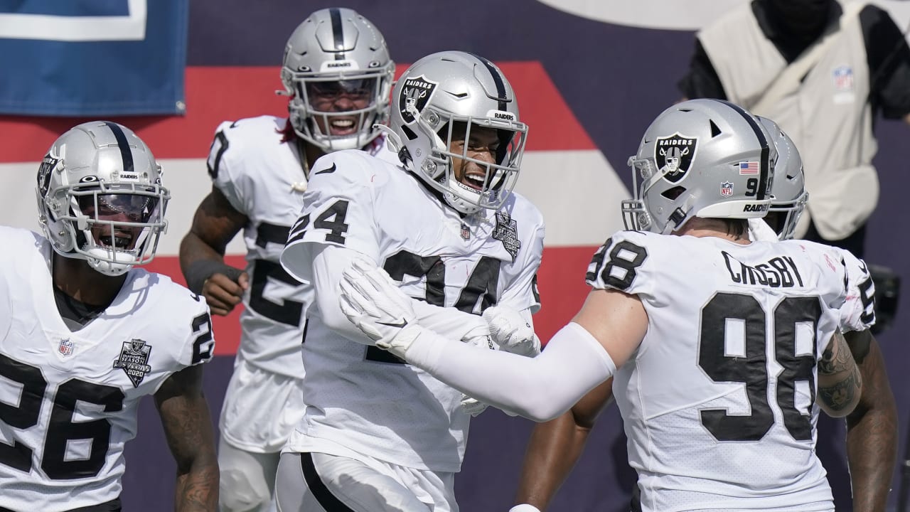 Las Vegas Raiders safety Johnathan Abram (24) during the first