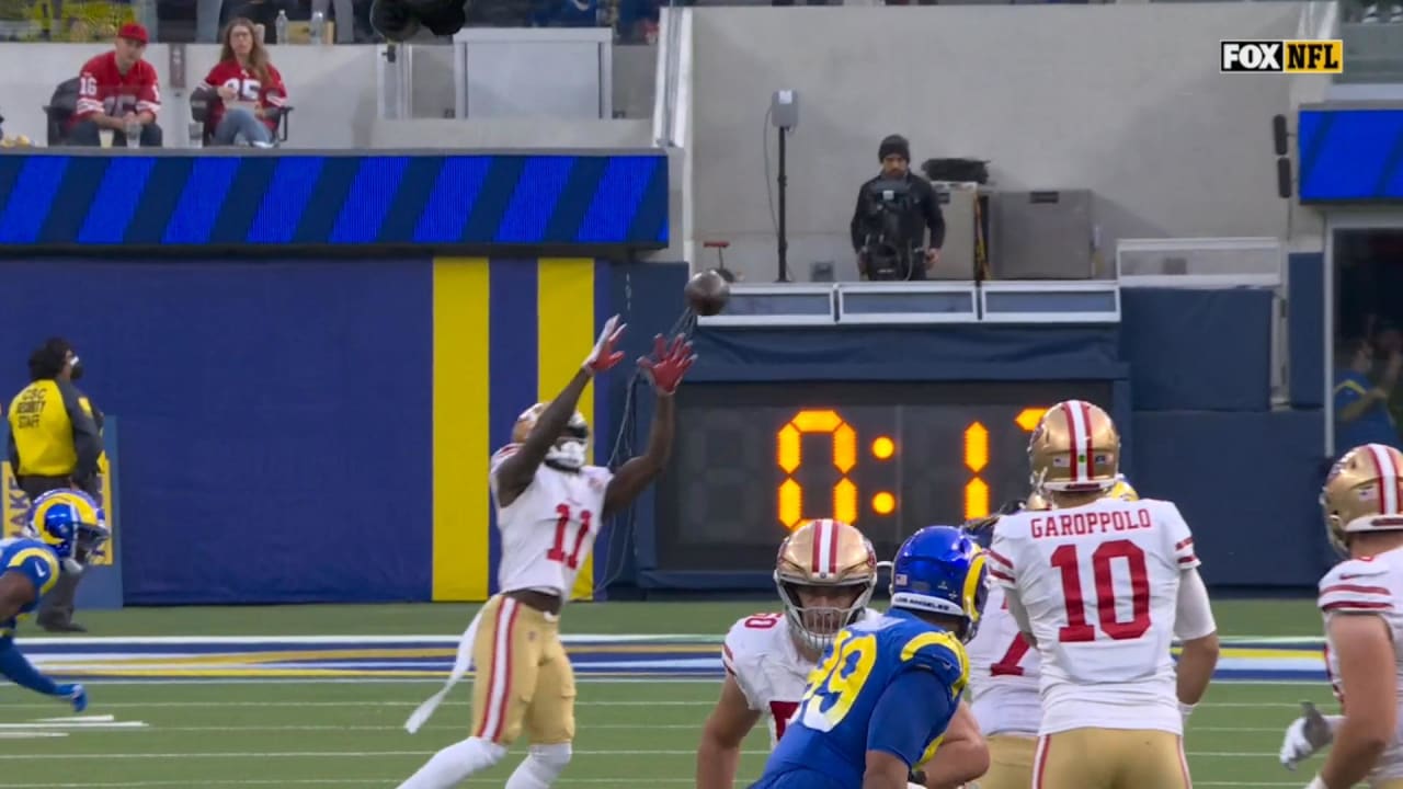 San Francisco 49ers wide receiver Brandon Aiyuk's 25-yard catch and run ...