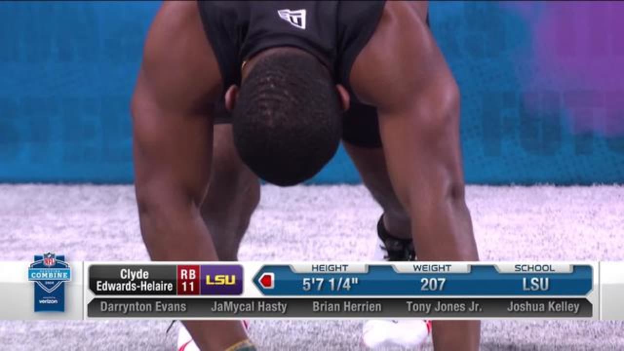 Clyde Edwards-Helaire runs official 4.60 second 40-yard dash