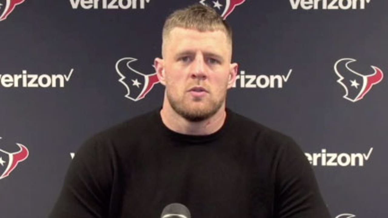 Houston Texans' J.J. Watt walks along the sideline in the first half of a  preseason NFL football game against the Dallas Cowboys in Arlington, Texas,  Saturday, Aug. 24, 2019. (AP Photo/Michael Ainsworth