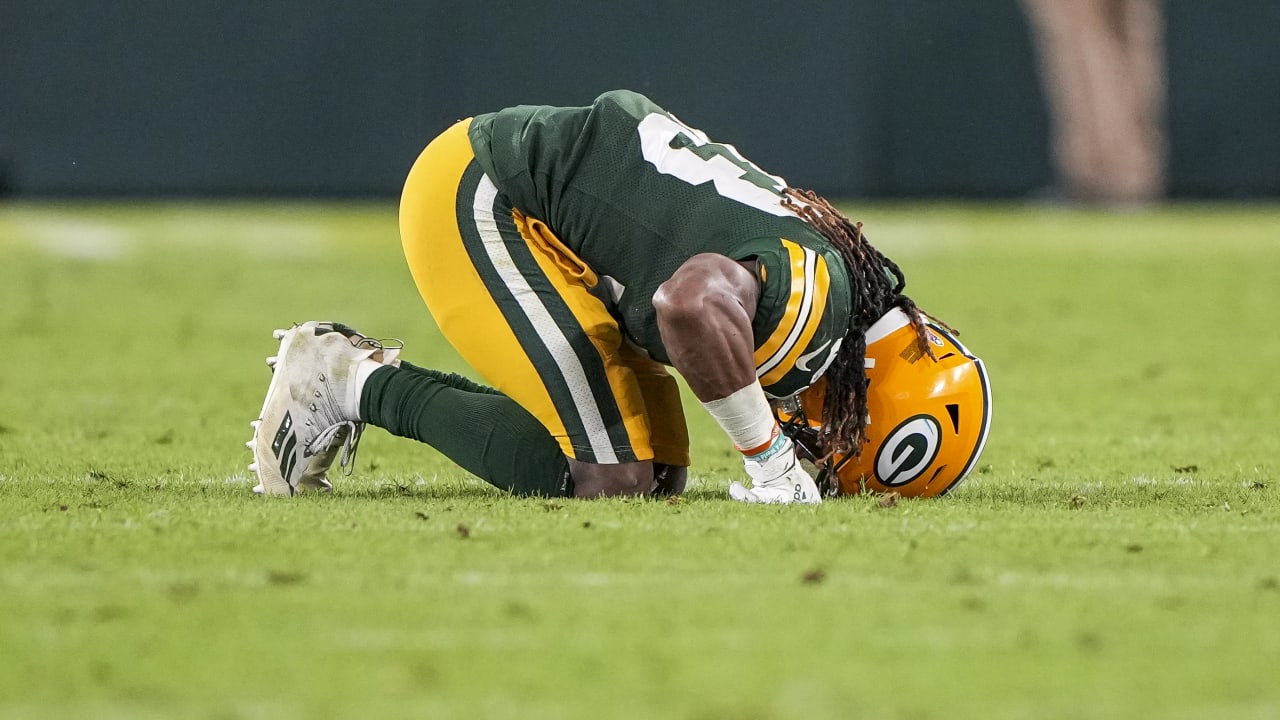 Packers RB Aaron Jones suffered mild MCL sprain vs. Seahawks, expected to  miss 1-2 weeks