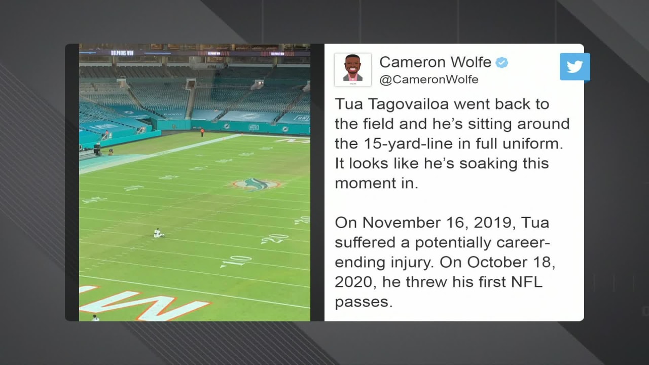 Miami Dolphins rookie quarterback Tua Tagovailoa called his parents ...