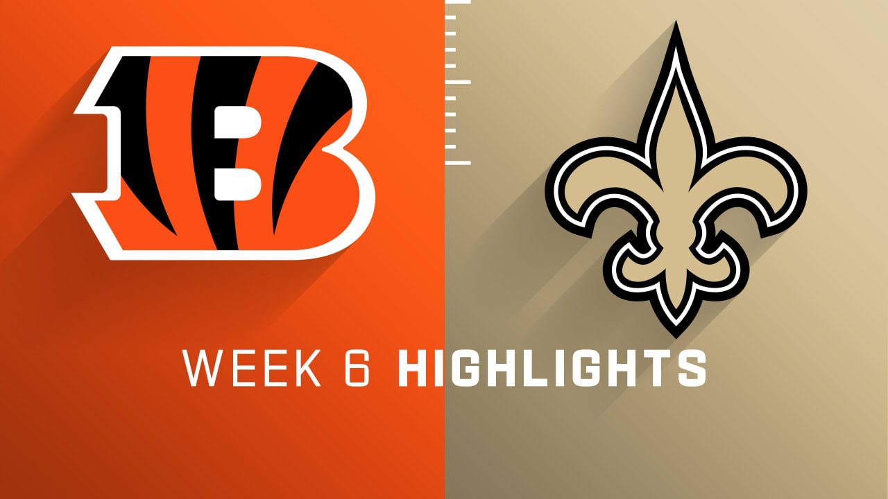 Cincinnati Bengals vs New Orleans Saints live score updates NFL Week 6