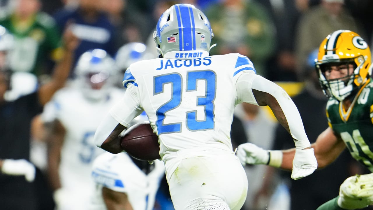 Detroit Lions cornerback Jerry Jacobs walks off the field after