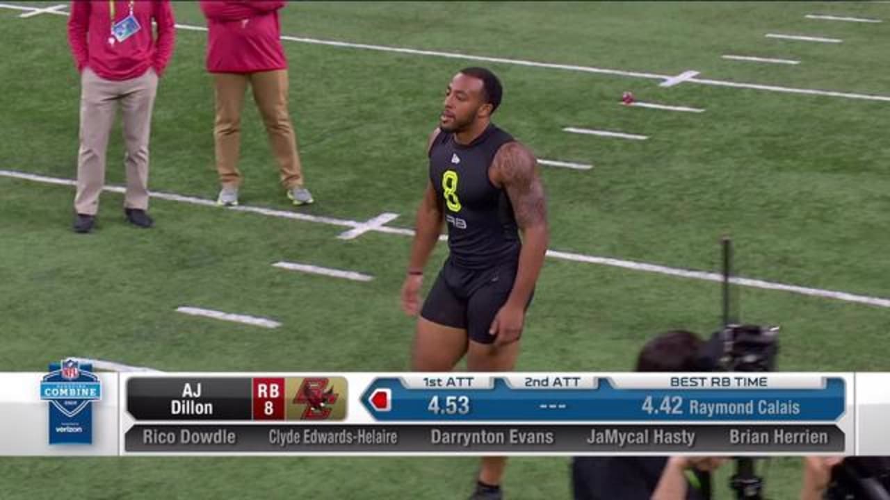 AJ Dillon runs unofficial 4.53 second 40yard dash