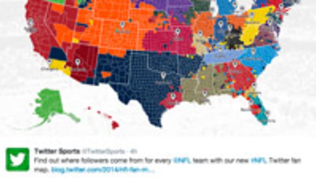 Map: Where NFL fans are on Facebook and Twitter - Vox