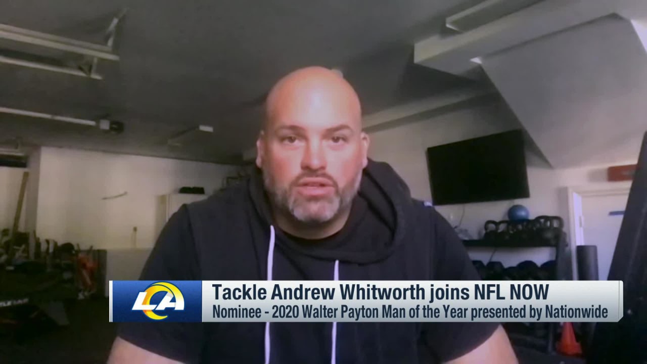 Los Angeles Rams tackle Andrew Whitworth discusses his Walter Payton Man of  the Year nomination