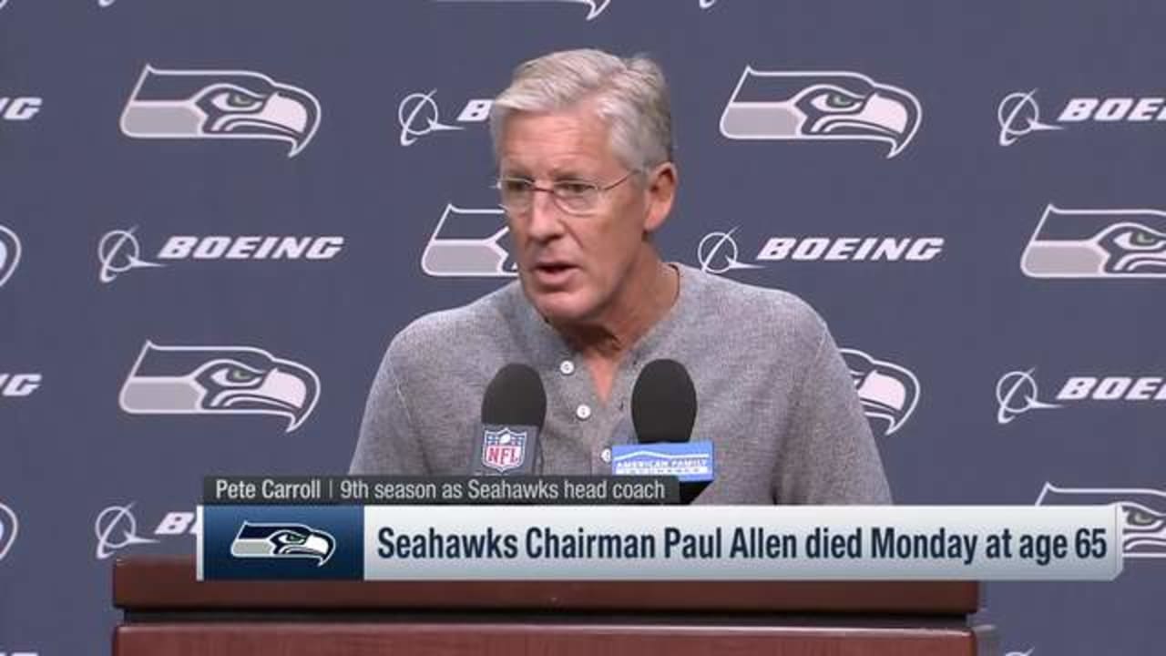 Seattle Seahawks head coach Pete Carroll addresses media following Paul  Allen's passing