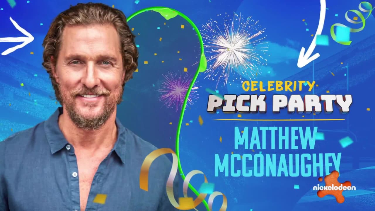 Celebrity pick party Nickelodeon Slimetime Team vs. Matthew