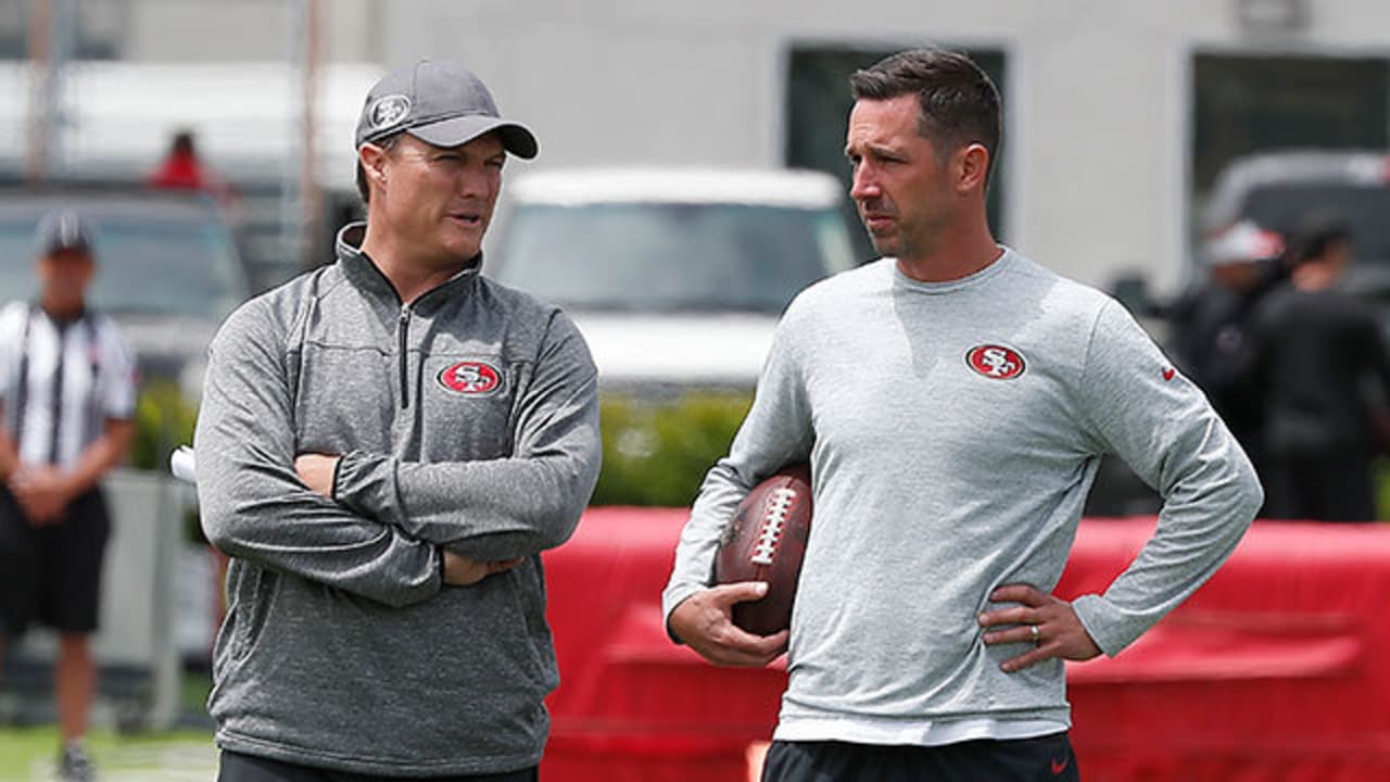 49ers Head Coach Kyle Shanahan, General Manager John Lynch talk at