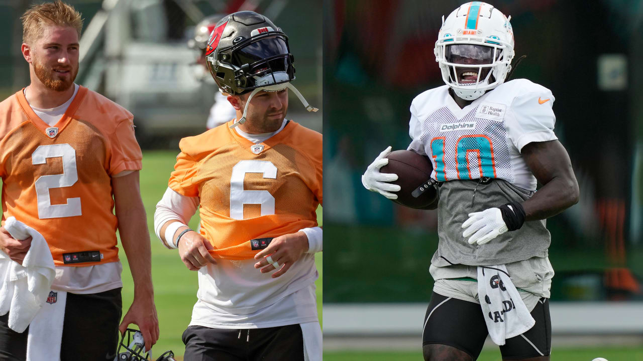 Inside Training Camp Live' Buzz: Buccaneers QB Baker Mayfield to start  first preseason game; Dolphins WR Tyreek Hill eyes 2,000-yard mark