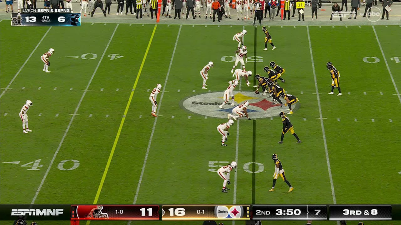 Pittsburgh Steelers wide receiver Calvin Austin III makes contested