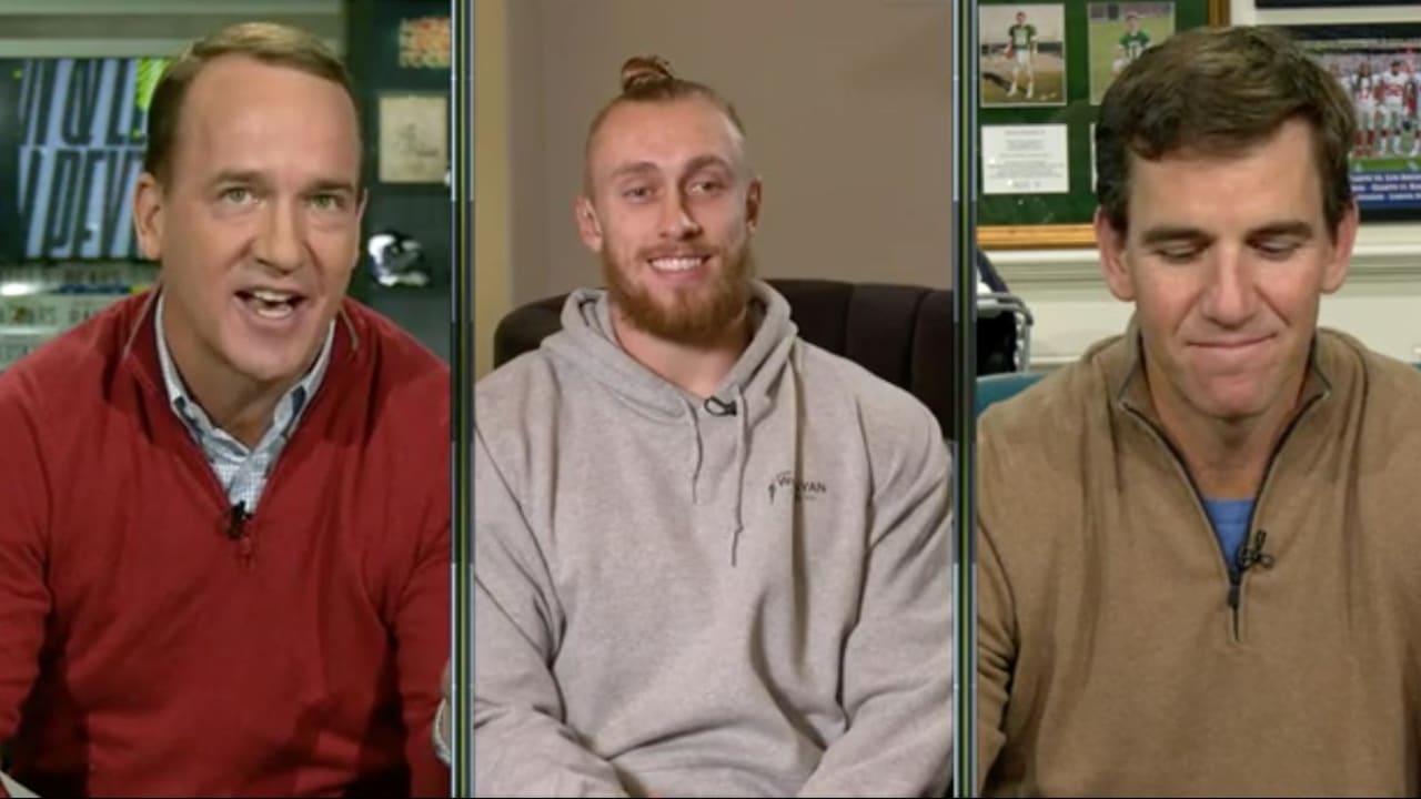 Watch: L.A. Rams' DT, linebacker tackle protester and the Manning brothers  analyze the hit 