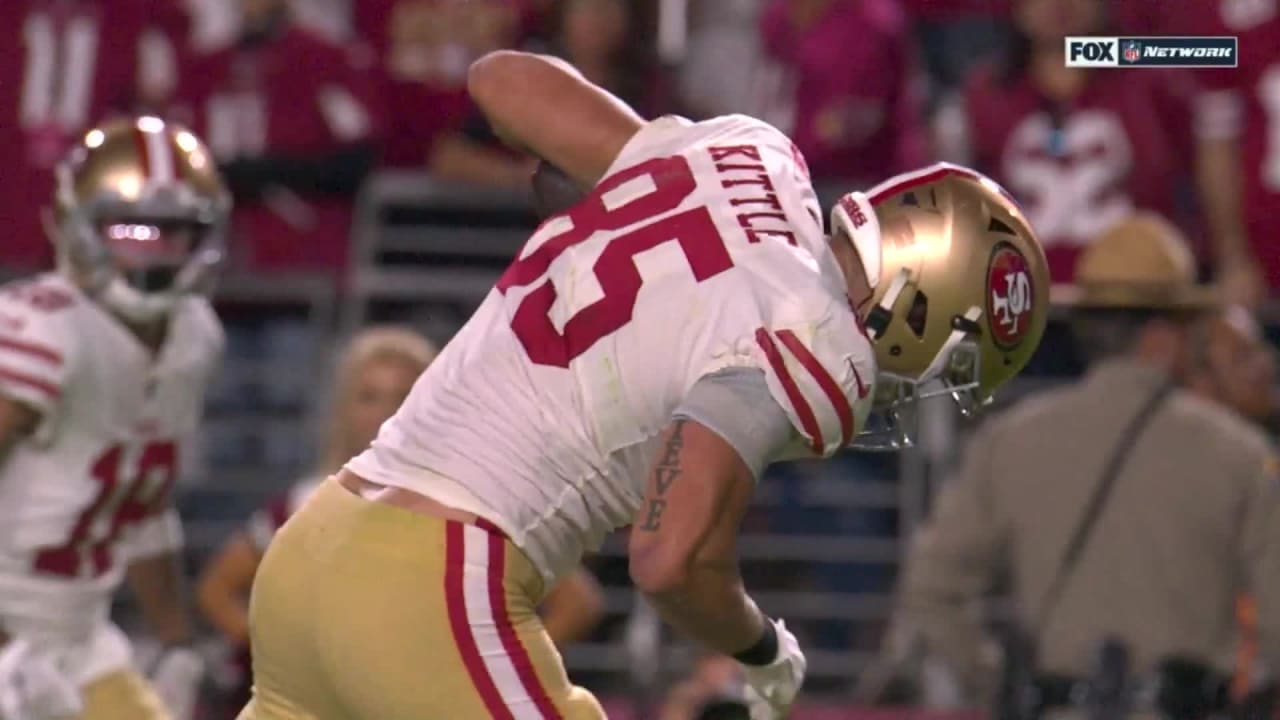 Can T Miss Play George Kittle Puts Nasty Stiff Arm On Defender On Juking Td