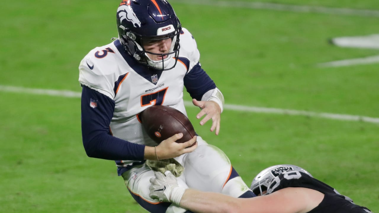 Las Vegas Raiders ambush Denver Broncos quarterback Drew