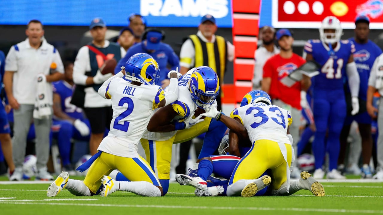 Buffalo Bills wide receiver Isaiah McKenzie (6) plays during an NFL football  game against the Los Angeles Rams Sept. 8, 2022, in Inglewood, Calif. (AP  Photo/Denis Poroy Stock Photo - Alamy