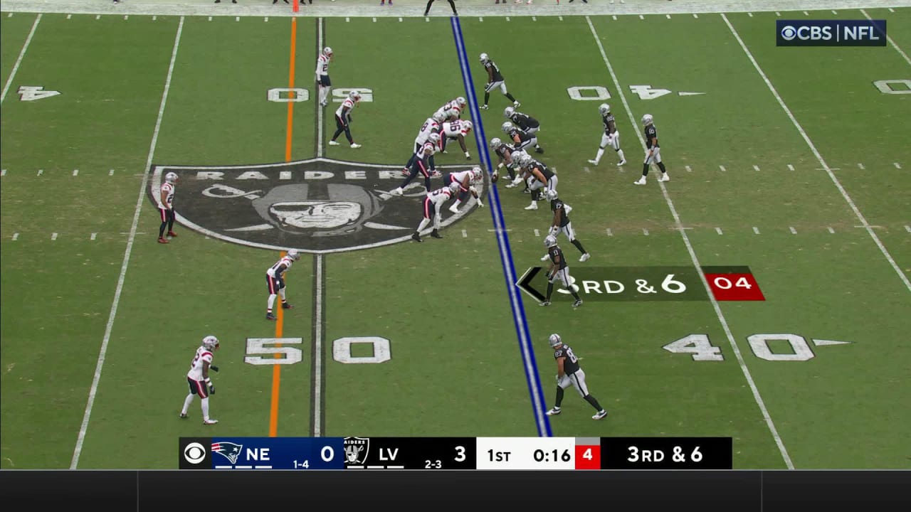 Las Vegas Raiders Quarterback Jimmy Garoppolo Fires A Strike To Tight End Michael Mayer For 32