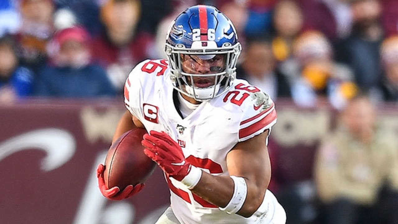 Saquon Barkley Rocks NY Giants Gear to Barber Shop