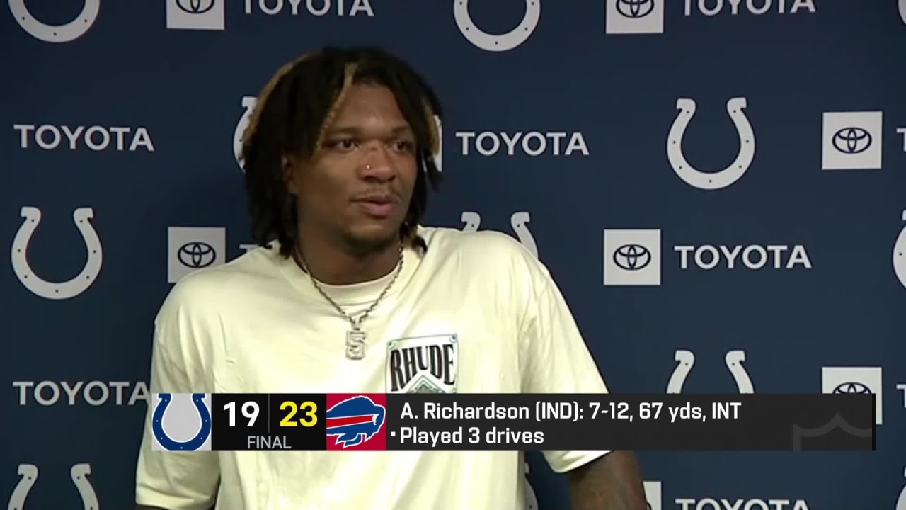 Indianapolis Colts quarterback Anthony Richardson assesses his first