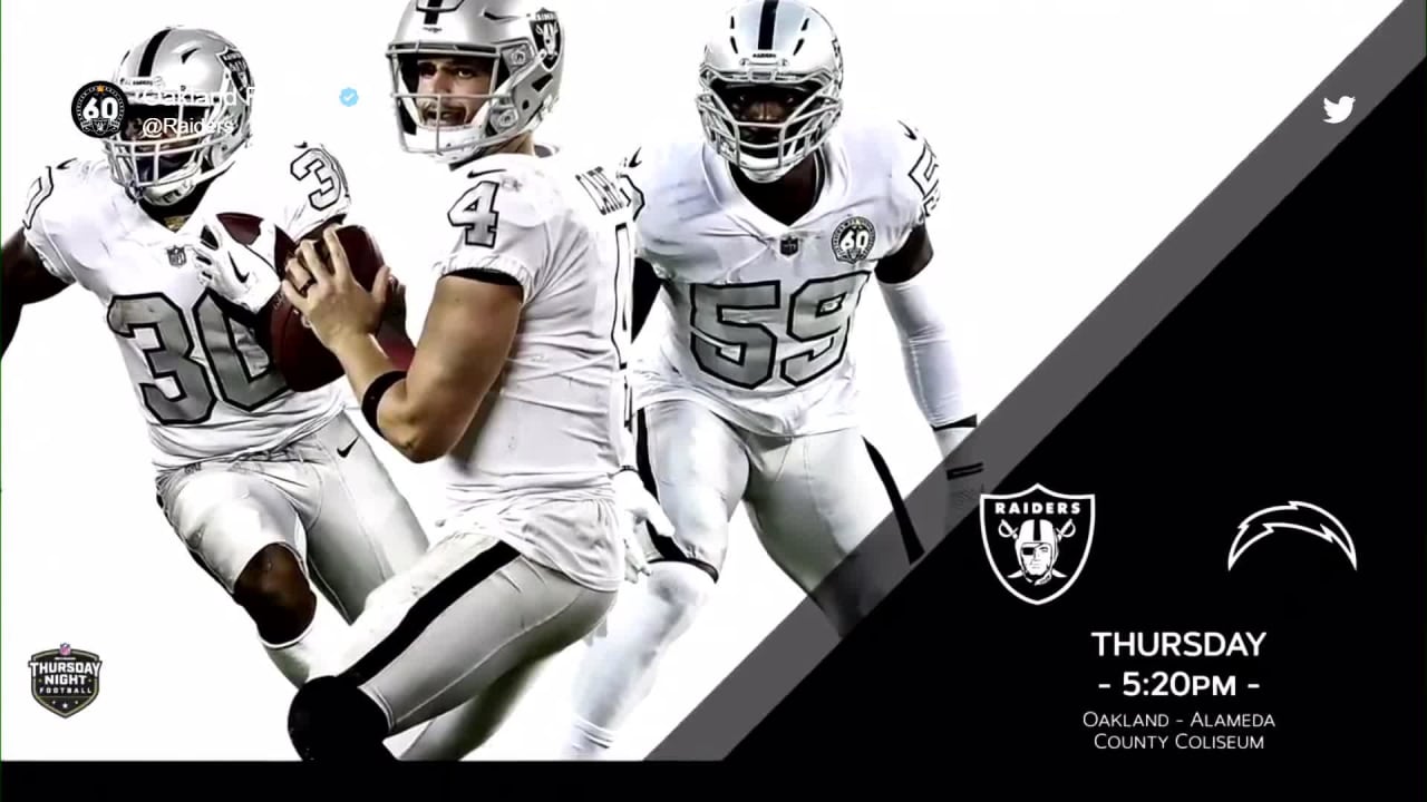 Raiders reveal uniforms for 'Thursday Night Football' clash with the