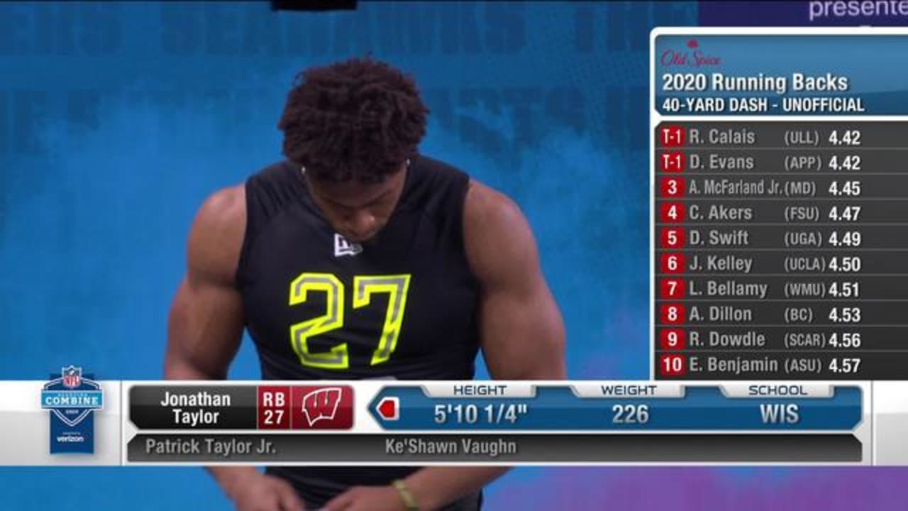 AJ Dillon runs unofficial 4.53 second 40-yard dash