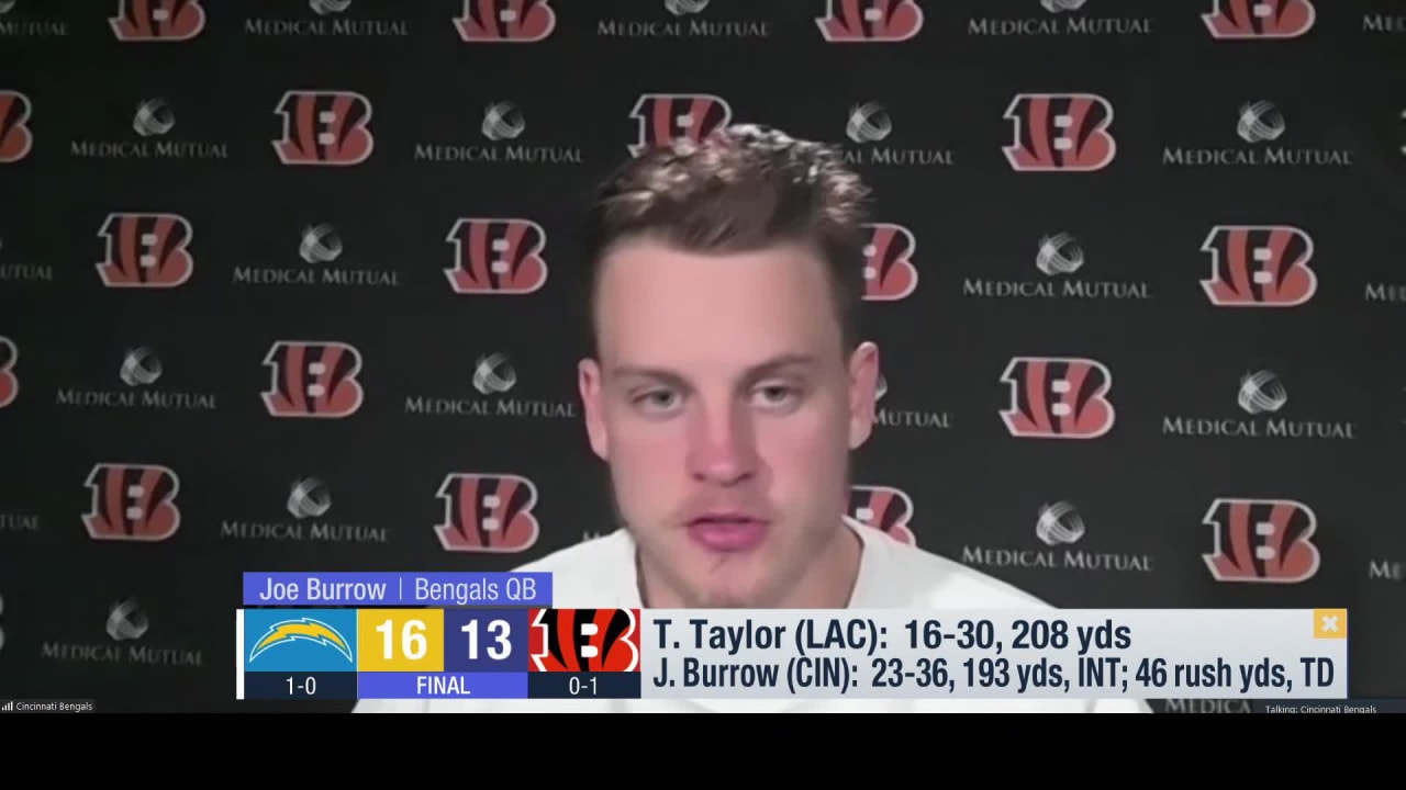 Cincinnati Bengals QB Joe Burrow On Week 1 Loss: 'I Made Too Many ...