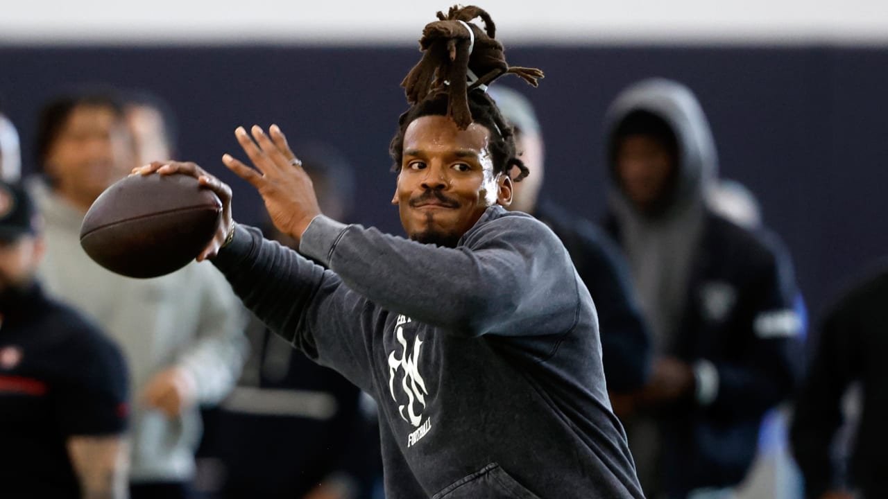 Cam Newton throws at Auburn's pro day