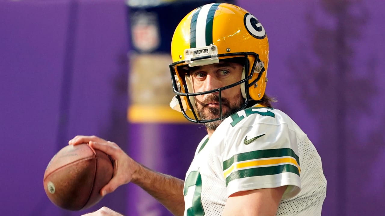 Aaron Rodgers Green Bay Packers Unsigned Running with Ball Photograph