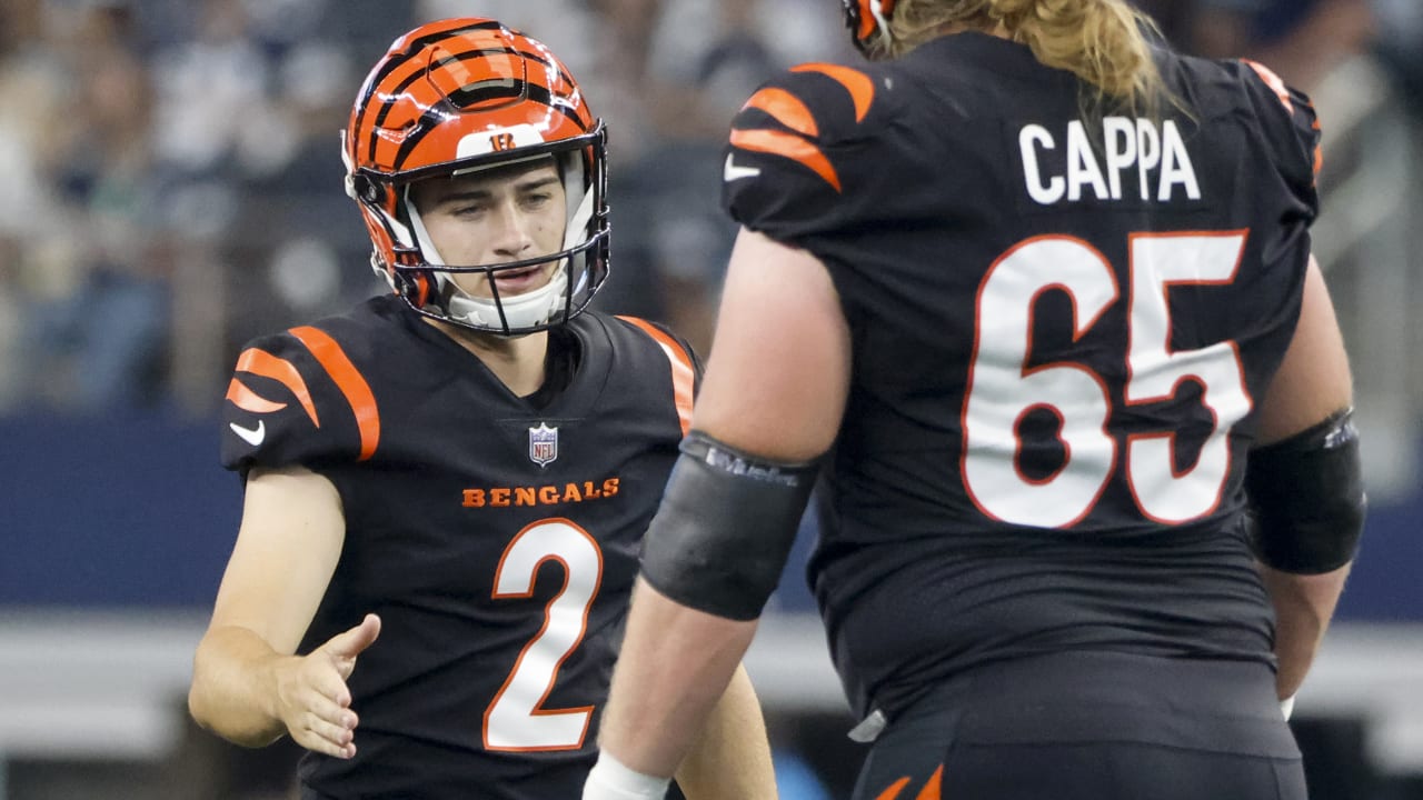 Cincinnati Bengals kicker Evan McPerson's third field goal attempt