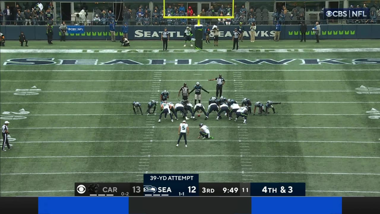 Seattle Seahawks kicker Jason Myers' FIFTH field goal of the game gives the  Seahawks a 15-13 lead in the second half