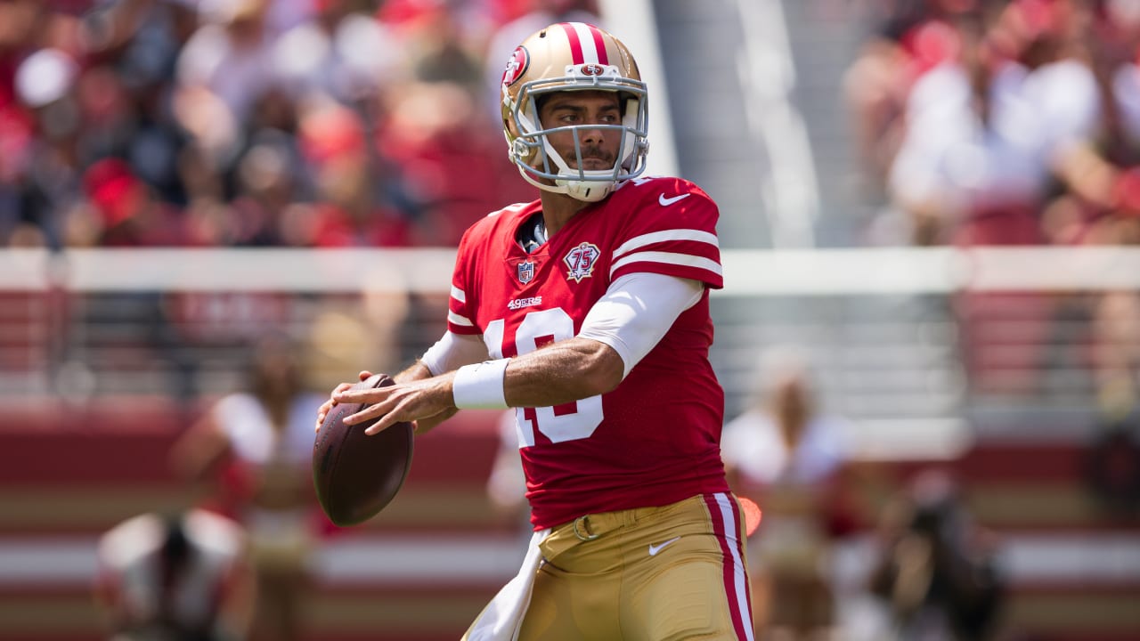 49ers news: Kyle Shanahan says there's no QB battle right now and Jimmy  Garoppolo is the starter - Niners Nation