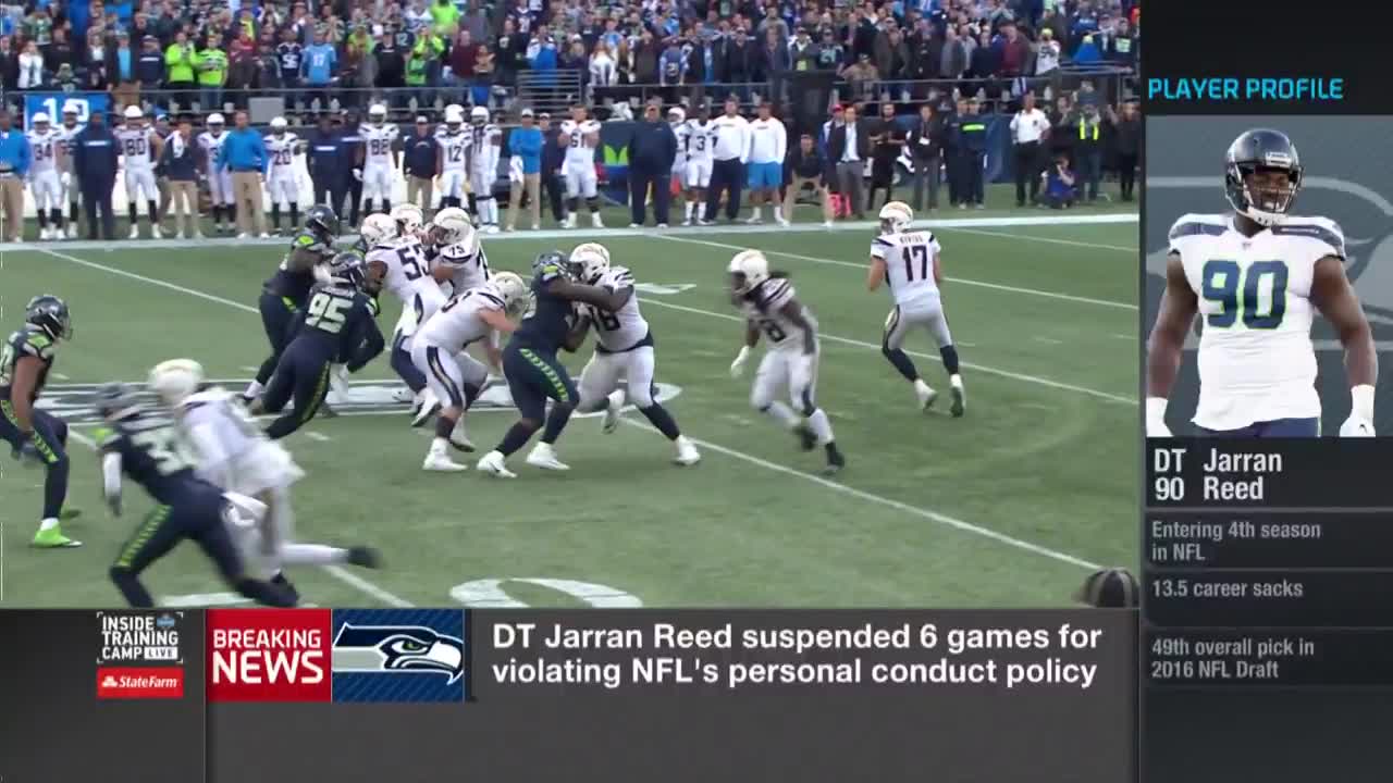 NFL suspends Seahawks lineman Jarran Reed for six games